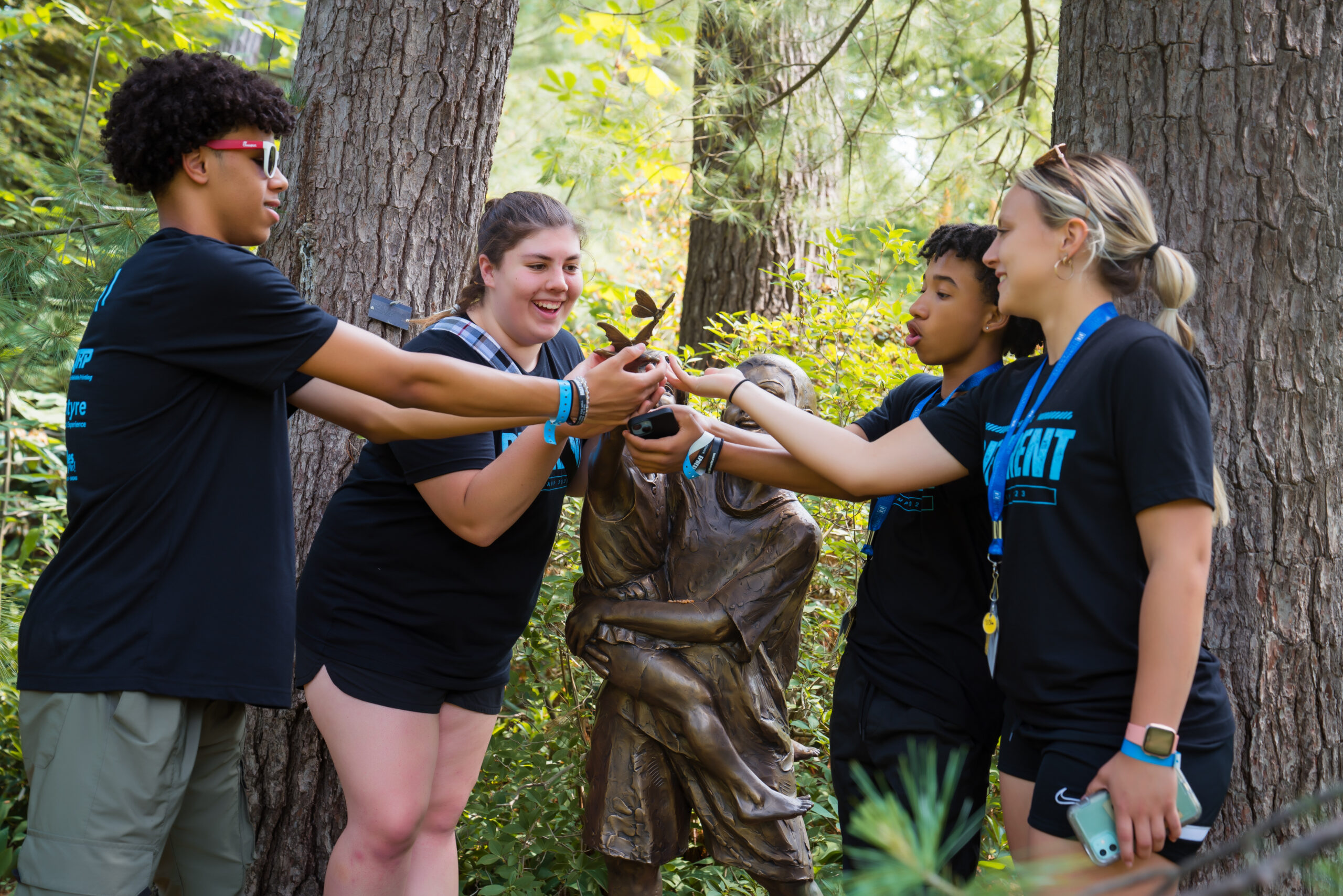 Students exploring nature in Midland